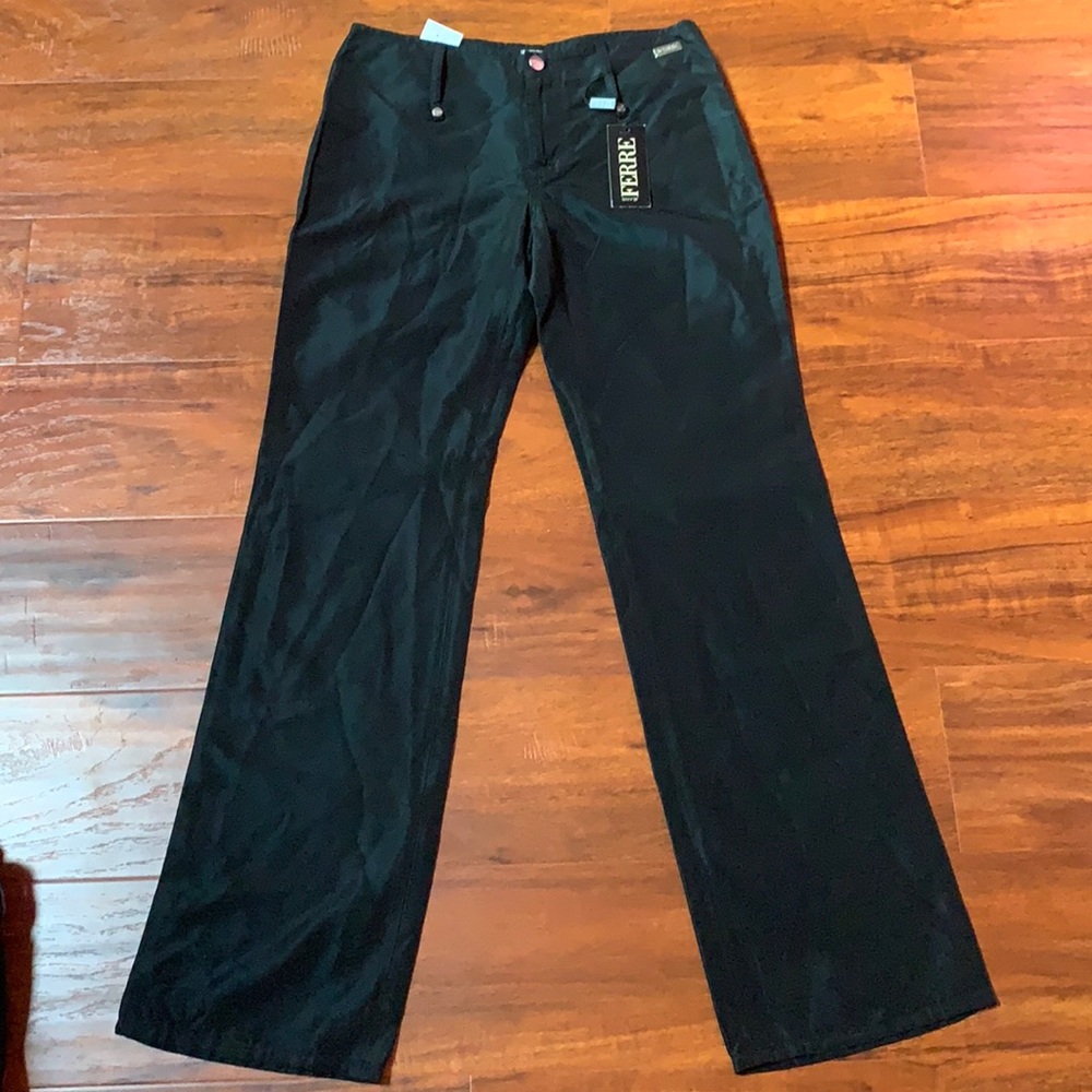 Gianfranco low waist silky black pants